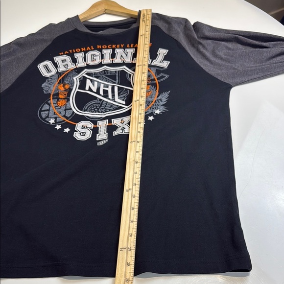 NHL Black and Gray Original Six Long Sleeve Tee - Picture 6 of 7